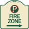 Signmission No Parking Symbol and Right Arrow Heavy-Gauge Aluminum Architectural Sign, 18" x 18", TG-1818-24654 A-DES-TG-1818-24654 - alternate 1